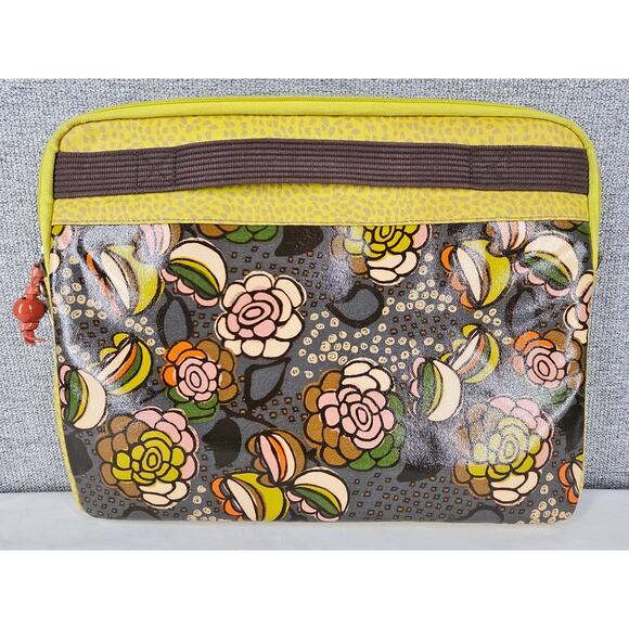 FOSSIL WOMENS KEY-PER MULTICOLOR COATED CANVAS LAPTOP SLEEVE 11X14 W/ KEY CHARM - Picture 2 of 10